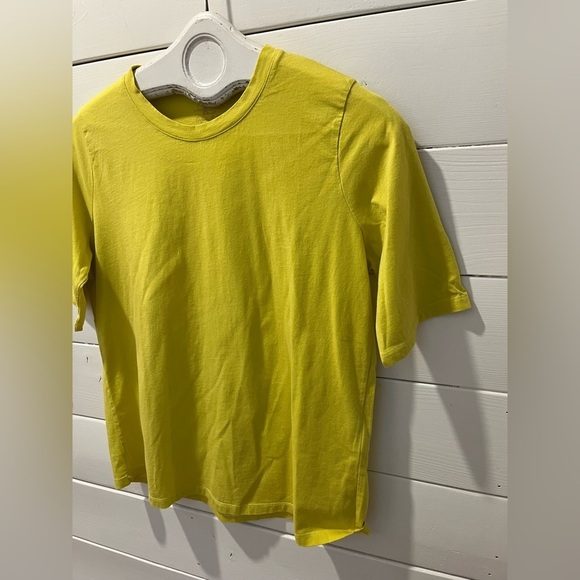 Luisa Cerano Organic Cotton T-Shirt – Yellow – Size 42 (US - Picture 6 of 6